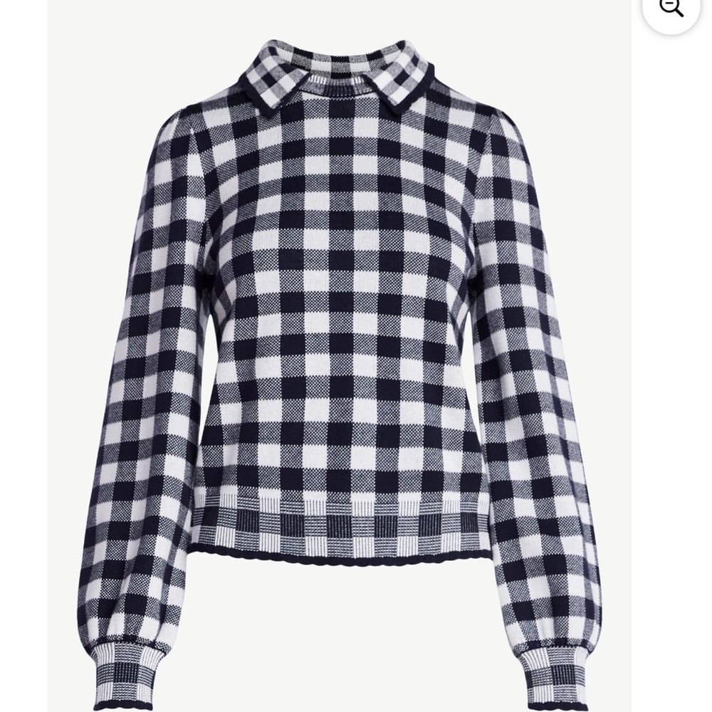 Free Assembly Women's Collared Sweater with Long Puff Sleeves,, Sizes XL (16-18)